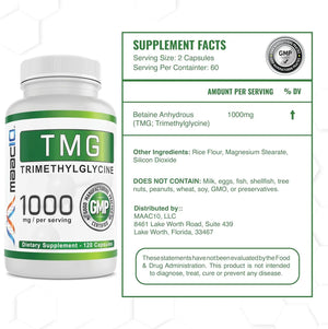 MAAC10 - MAAC10 TMG 1000Mg. 120 Capsulas - The Red Vitamin MX - Suplementos Alimenticios - {{ shop.shopifyCountryName }}