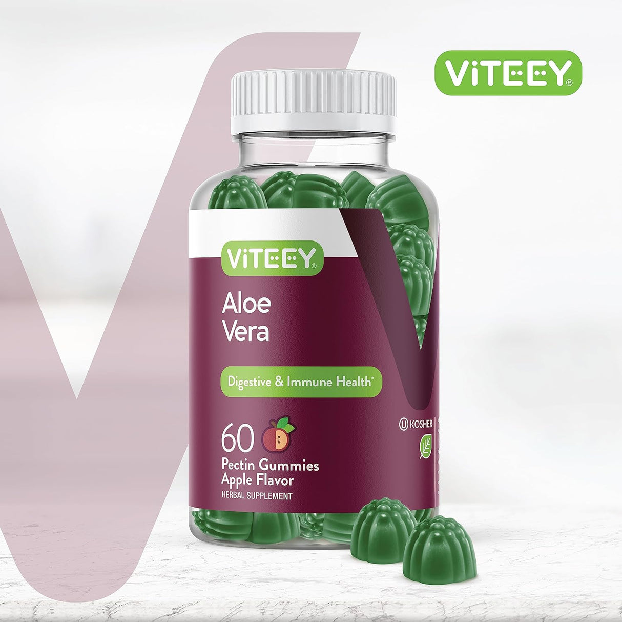 Viteey Aloe Vera Supplement Gummies 50Mg. 60 Gomitas