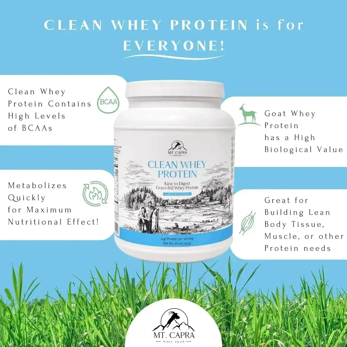 MT. CAPRA - Mt. Capra Clean Whey Protein Grass-Fed Undenatured 453Gr. - The Red Vitamin MX - Suplementos Alimenticios - {{ shop.shopifyCountryName }}