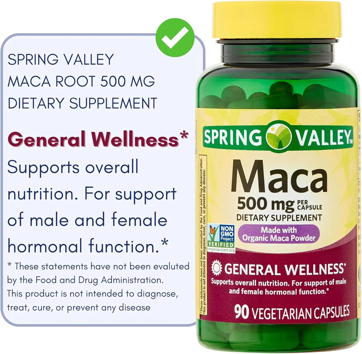 SPRING VALLEY - Spring Valley Maca Root 500Mg. 90 Capsulas - The Red Vitamin MX - Suplementos Alimenticios - {{ shop.shopifyCountryName }}