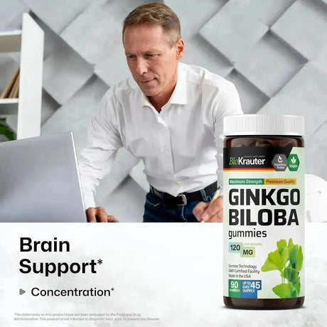 BIOKRAUTER - BIO KRAUTER Ginkgo Biloba Extract Gummies 120Mg. 90 Gomitas - The Red Vitamin MX - Suplementos Alimenticios - {{ shop.shopifyCountryName }}