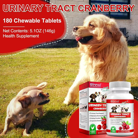 OIMMAL - Oimmal Cranberry Bladder Control Supplement for Dogs 180 Tabletas - The Red Vitamin MX - Salud De Tracto Urinario Para Perros - {{ shop.shopifyCountryName }}