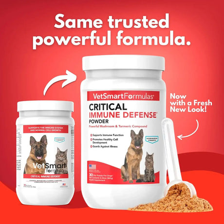 VETSMART FORMULAS - VetSmart Formulas Critical Immune Defense for Dogs & Cats 180Gr. - The Red Vitamin MX - Suplementos Herbales Para Perros - {{ shop.shopifyCountryName }}
