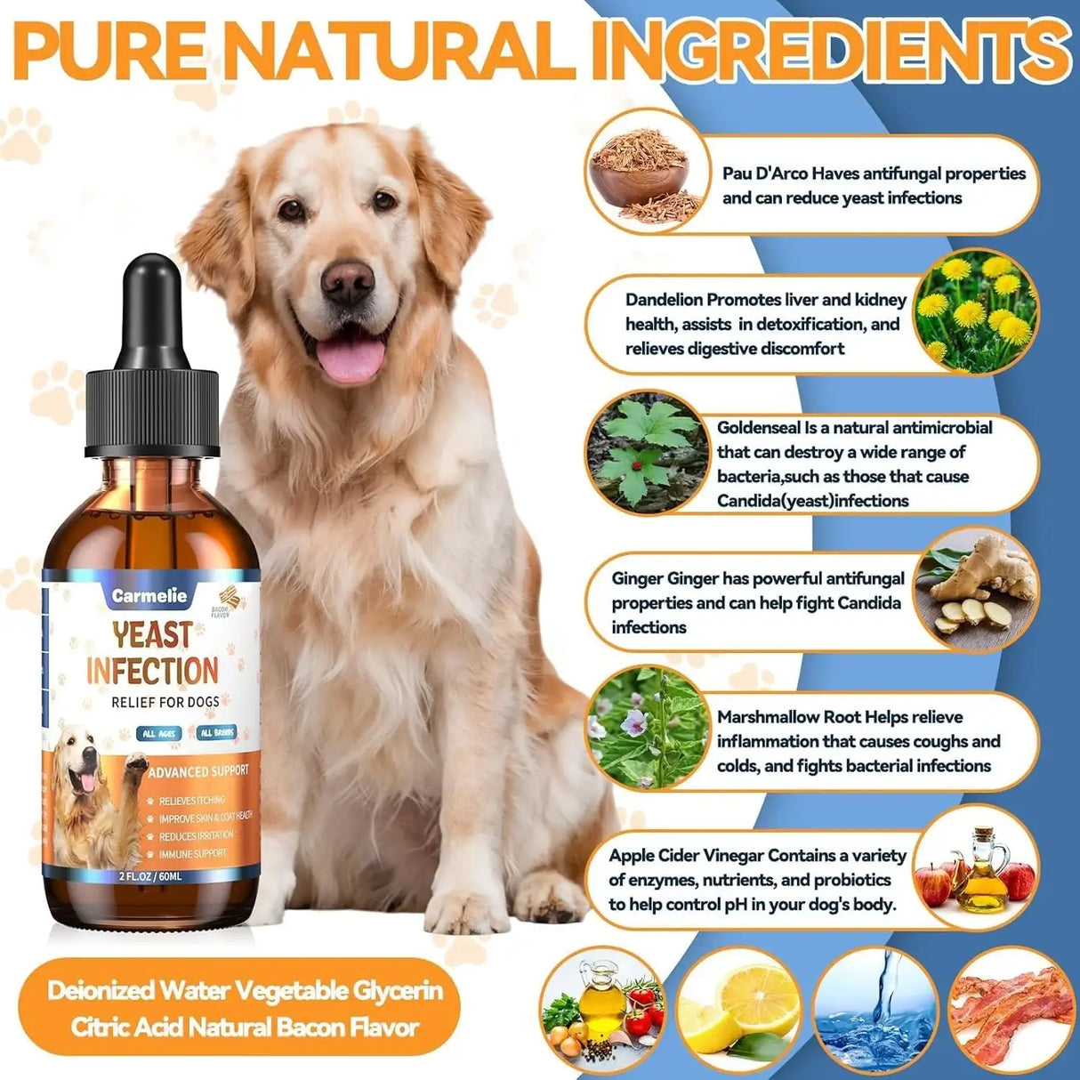 CARMELIE - Carmelie Natural Yeast Relief for Dogs 60Ml. - The Red Vitamin MX - Remedios Para La Picazón De Perros - {{ shop.shopifyCountryName }}