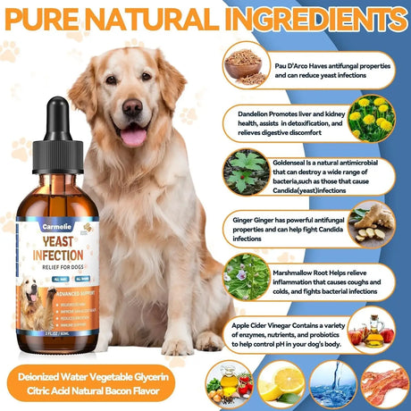 CARMELIE - Carmelie Natural Yeast Relief for Dogs 60Ml. - The Red Vitamin MX - Remedios Para La Picazón De Perros - {{ shop.shopifyCountryName }}