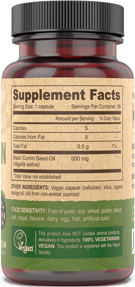 DEVA Vegan Nutrition Black Cumin Seed Oil 90 Capsulas 2 Pack