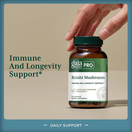 GAIA HERBS - Gaia Herbs Pro Reishi Mushroom 60 Capsulas - The Red Vitamin MX - Suplementos Alimenticios - {{ shop.shopifyCountryName }}