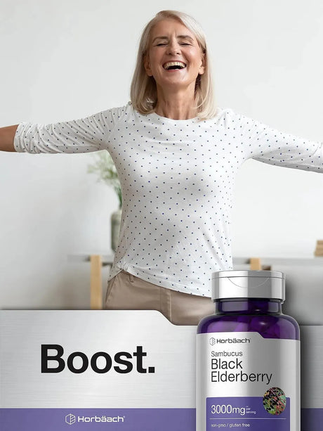 HORBAACH - Horbaach Black Elderberry 3000Mg. 180 Capsulas - The Red Vitamin MX - Suplementos Alimenticios - {{ shop.shopifyCountryName }}