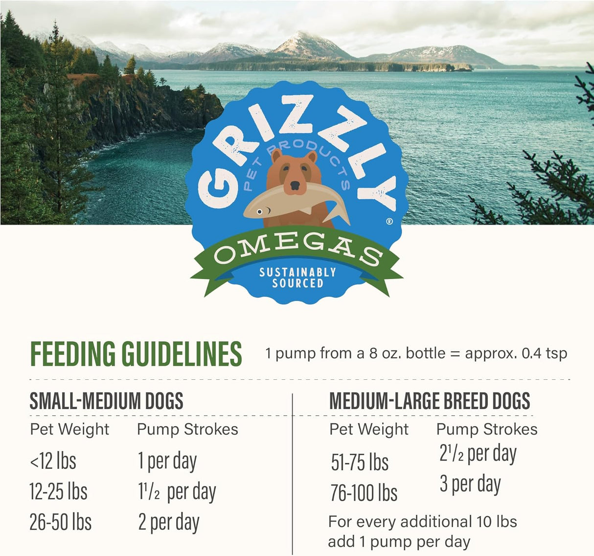 GRIZZLY PET - Grizzly Pet Products Algal Plus Omega 3-6-9 for Dogs and Cats 8 Fl.Oz. - The Red Vitamin MX - Aceite De Pescado Para Perros - {{ shop.shopifyCountryName }}