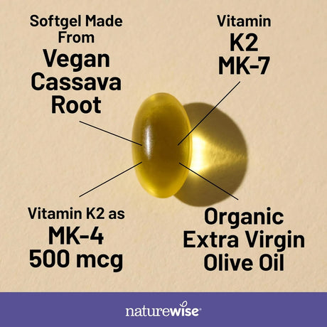 NATUREWISE - NatureWise Vitamin K2 180 Capsulas Blandas - The Red Vitamin MX - Suplementos Alimenticios - {{ shop.shopifyCountryName }}