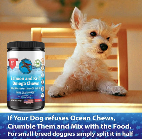 WIZARDPET - WIZARDPET Wild Alaskan Salmon Krill Oil Chews for Dogs 120 Masticables - The Red Vitamin MX - Aceite De Pescado Para Perros - {{ shop.shopifyCountryName }}