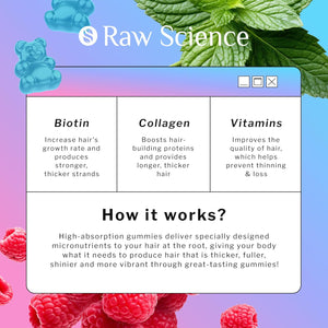 S RAW SCIENCE Biotin Collagen Gummies 60 Gomitas