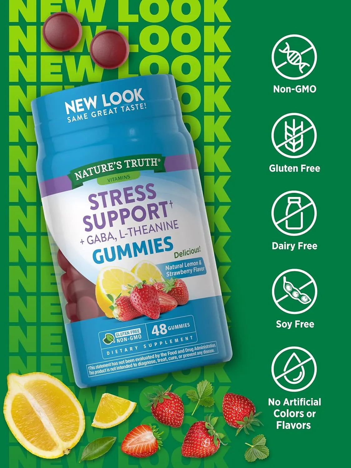 NATURE'S TRUTH - Nature's Truth Stress Relief Gummies with Gaba, L Theanine and Lemon Balm 48 Gomitas - The Red Vitamin MX - Suplementos Alimenticios - {{ shop.shopifyCountryName }}