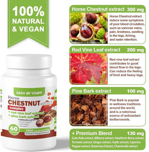 DASH OF VIGOR - Dash of Vigor Horse Chestnut Extract Complex 60 Capsulas - The Red Vitamin MX - Suplementos Alimenticios - {{ shop.shopifyCountryName }}