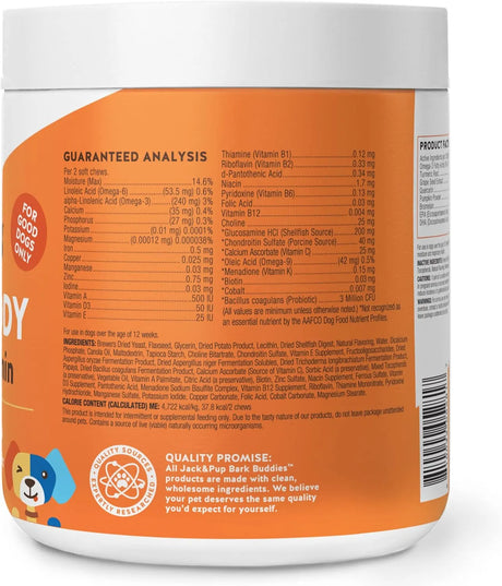 JACK&PUP - Jack&Pup Bark Buddies Multi-Buddy Dog Multivitamins 60 Masticables - The Red Vitamin MX - Multivitamínicos Para Perros - {{ shop.shopifyCountryName }}