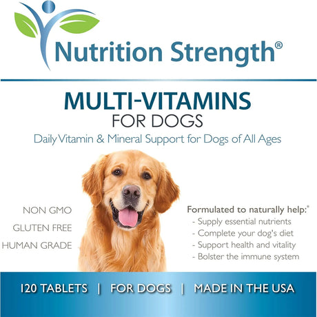 NUTRITION STRENGTH - Nutrition Strength Multivitamins for Dogs 120 Tabletas Masticables - The Red Vitamin MX - Multivitamínicos Para Perros - {{ shop.shopifyCountryName }}