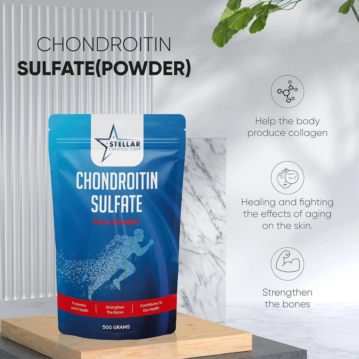 STELLAR CHEMICALS - Stellar Chemicals Chondroitin Sulfate Powder 50Gr. - The Red Vitamin MX - Suplementos Alimenticios - {{ shop.shopifyCountryName }}