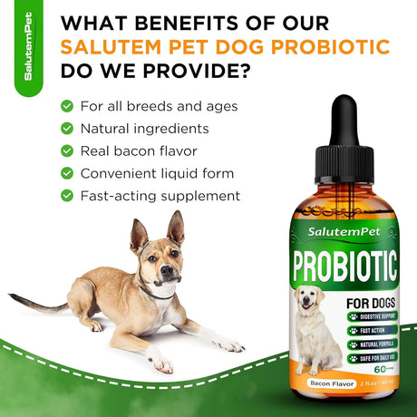 SALUTEMPET - SalutemPet Liquid Probiotics for Dogs Bacon Taste 2 Fl.Oz. - The Red Vitamin MX - Probióticos Para Perros - {{ shop.shopifyCountryName }}