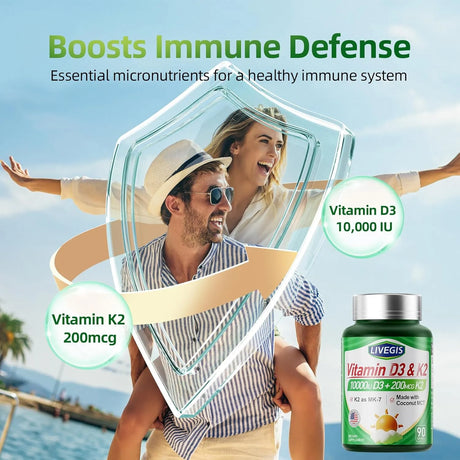 LIVEGIS - LIVEGIS Vitamin D3 K2 90 Capsulas Blandas 2 Pack - The Red Vitamin MX - Suplementos Alimenticios - {{ shop.shopifyCountryName }}