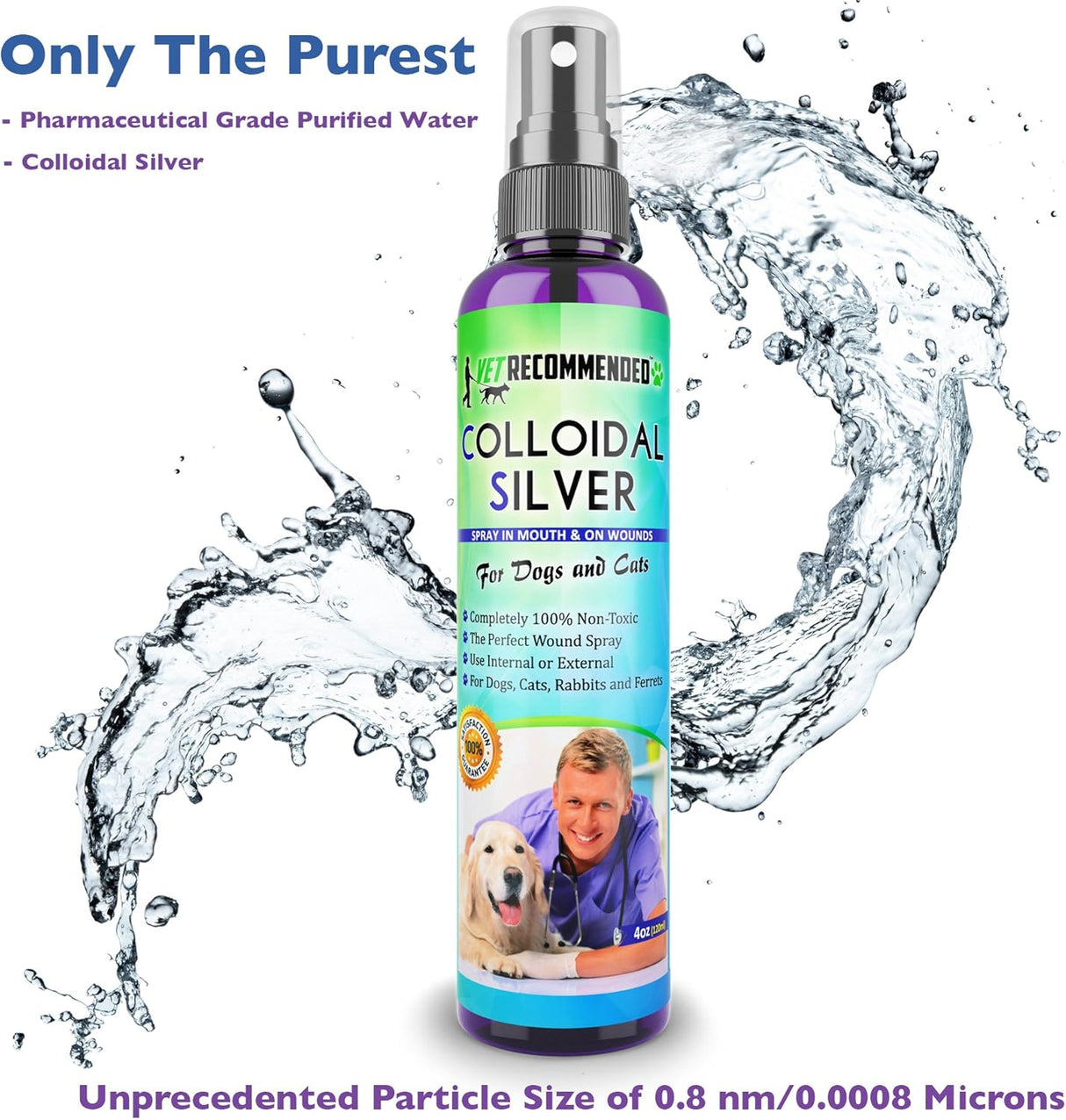 Vet Recommended Colloidal Silver for Dogs & Cats 4 Fl.Oz.