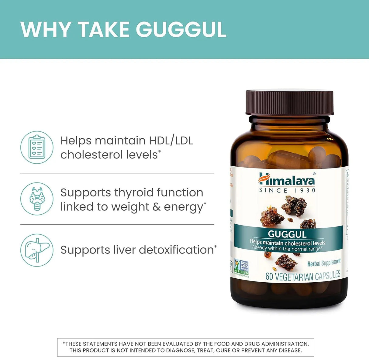 HIMALAYA - Himalaya Guggul Cholesterol Supplement 60 Capsulas - The Red Vitamin MX - Suplementos Alimenticios - {{ shop.shopifyCountryName }}