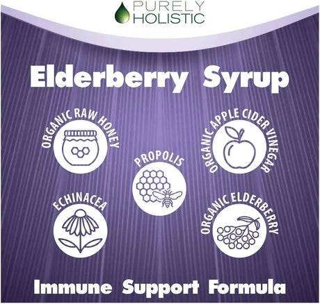 PURELY HOLISTIC - Purely Holistic Organic Elderberry Syrup 472Ml. - The Red Vitamin MX - Suplementos Alimenticios - {{ shop.shopifyCountryName }}