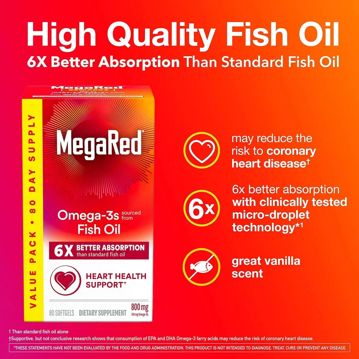 MEGARED - MegaRed Omega 3 Fish Oil 800Mg. 80 Capsulas Blandas - The Red Vitamin MX - Suplementos Alimenticios - {{ shop.shopifyCountryName }}