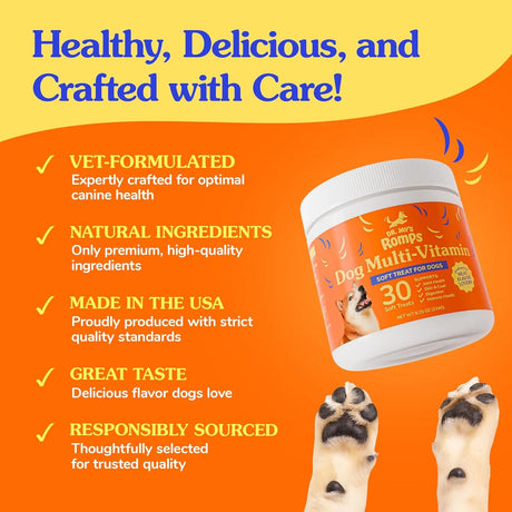 DR JAY'S - Dr Jay's Romps Multivitamins Dog Chews 30 Masticables - The Red Vitamin MX - Multivitamínicos Para Perros - {{ shop.shopifyCountryName }}