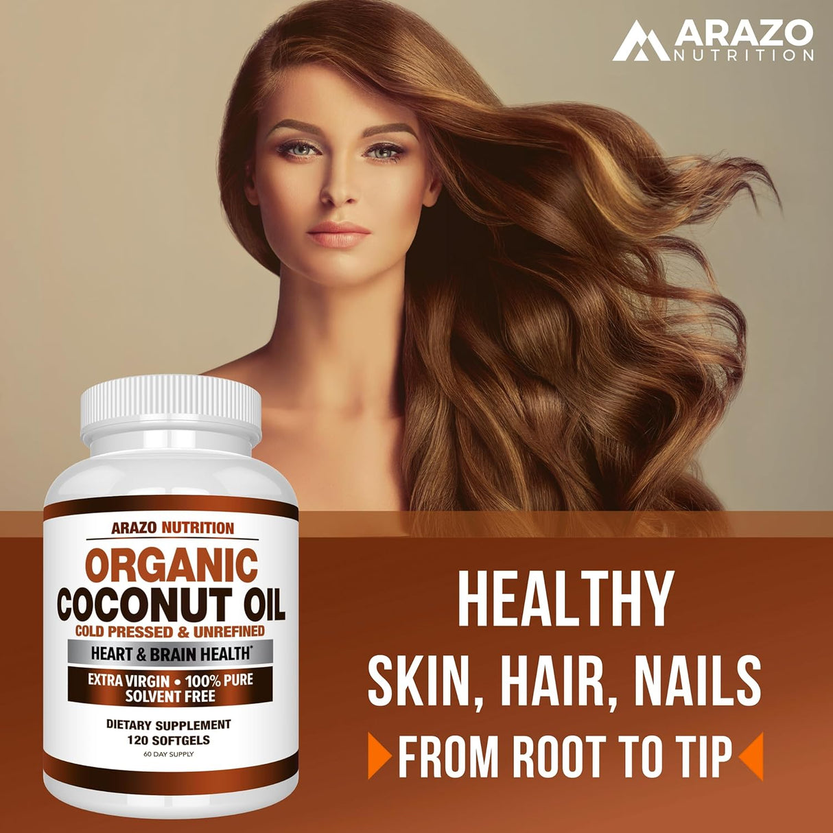 ARAZO NUTRITION - Arazo Nutrition Organic Coconut Oil 2000Mg. 120 Capsulas Blandas - The Red Vitamin MX - Suplementos Alimenticios - {{ shop.shopifyCountryName }}