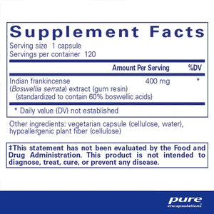 PURE ENCAPSULATIONS - Pure Encapsulations Boswellia 120 Capsulas - The Red Vitamin MX - Suplementos Alimenticios - {{ shop.shopifyCountryName }}