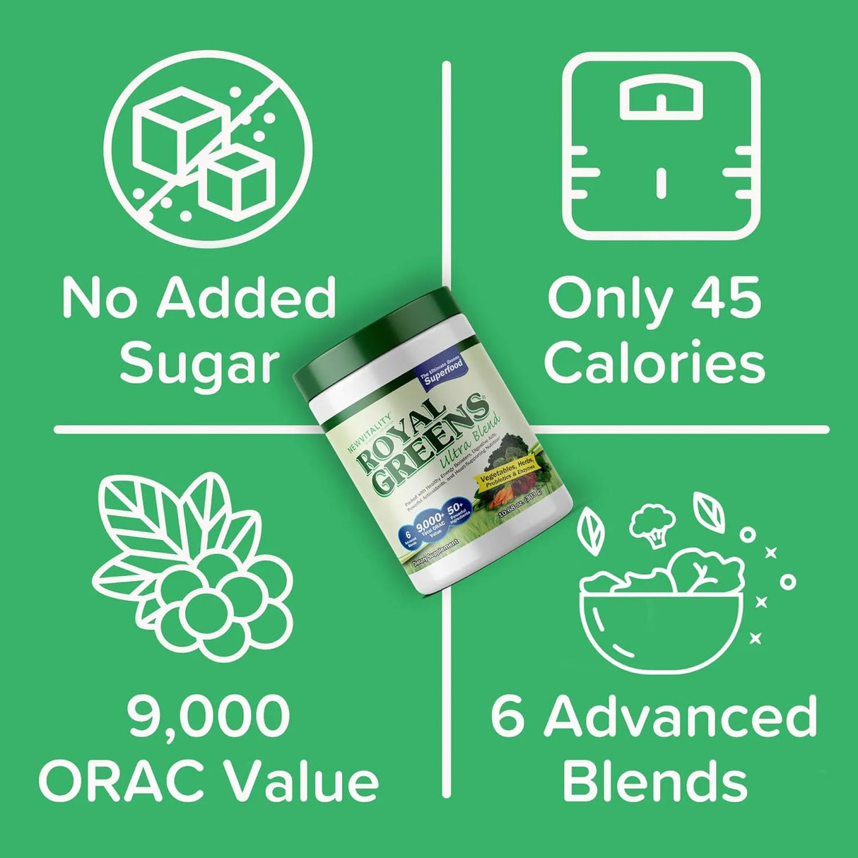 NEW VITALITY - New Vitality Royal Greens Superfood Powder 303Gr. - The Red Vitamin MX - Suplementos Alimenticios - {{ shop.shopifyCountryName }}