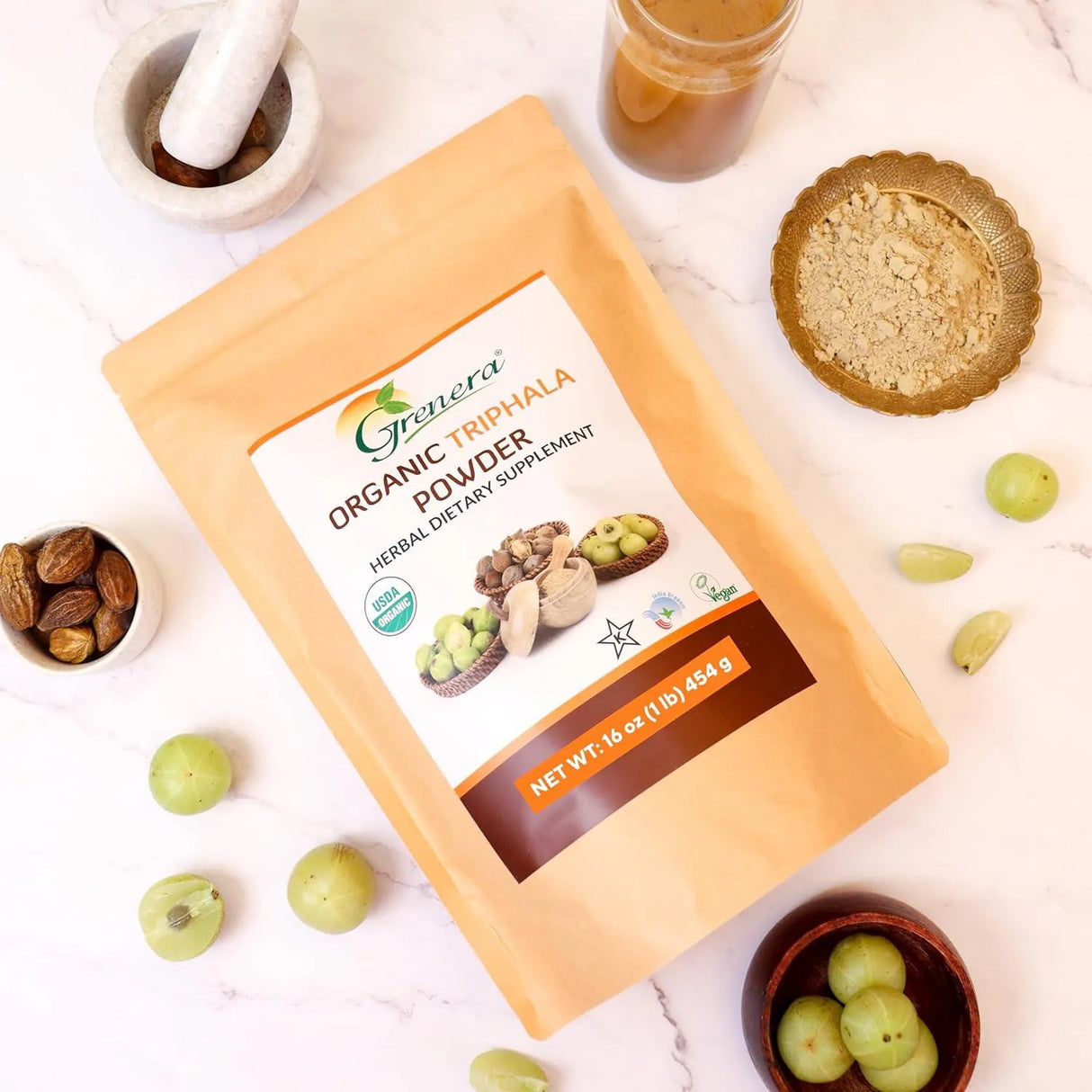 GRENERA - Grenera Organic Triphala Powder 454Gr. - The Red Vitamin MX - Suplementos Alimenticios - {{ shop.shopifyCountryName }}