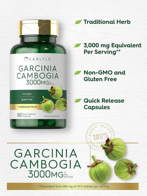 CARLYLE - Carlyle Garcinia Cambogia 3000Mg. 180 Capsulas - The Red Vitamin MX - Suplementos Alimenticios - {{ shop.shopifyCountryName }}