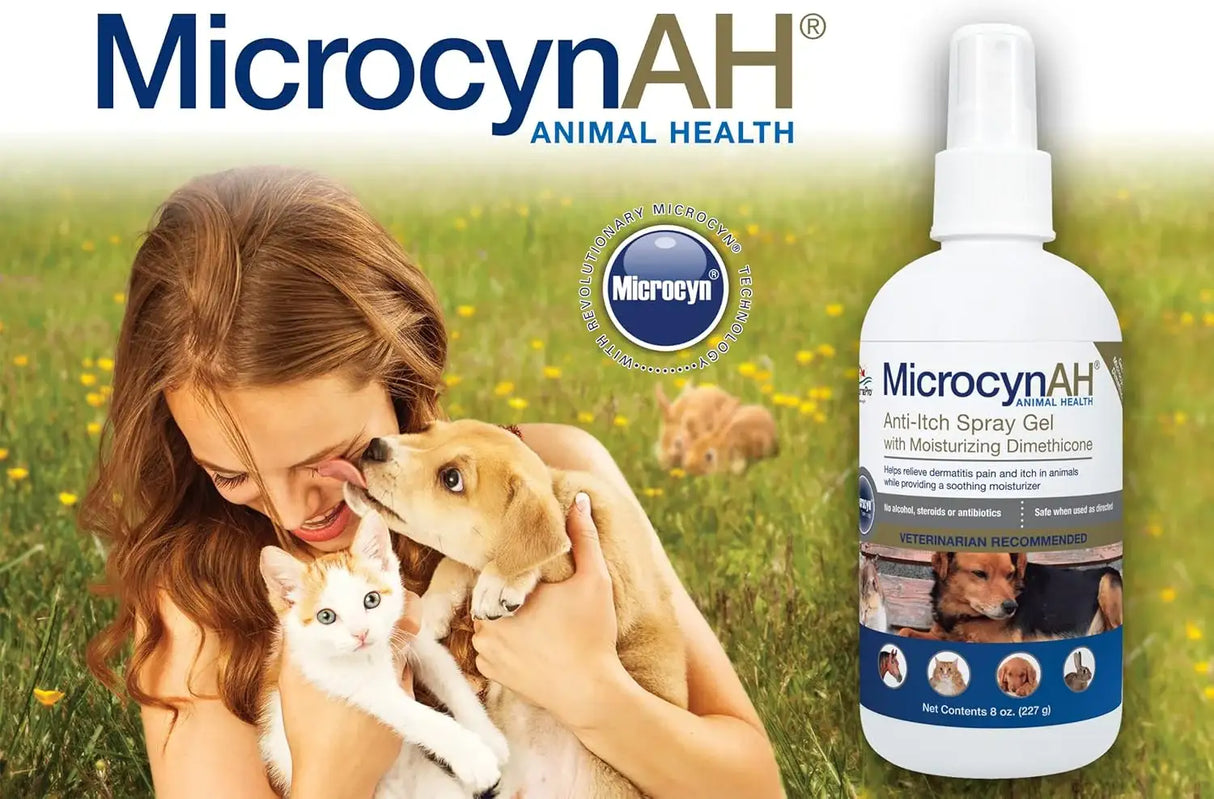 MICROCYNAH - MicrocynAH Anti-Itch Spray Gel with Moisturizing Dimethicone for Dogs 8 Fl.Oz. - The Red Vitamin MX - Remedios Para La Picazón De Perros - {{ shop.shopifyCountryName }}