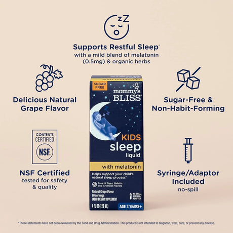 MOMMY'S BLISS - Mommy's Bliss Kids Sleep Liquid with Melatonin & Calming Herbs 4 Fl.Oz. - The Red Vitamin MX - Suplementos Alimenticios - {{ shop.shopifyCountryName }}