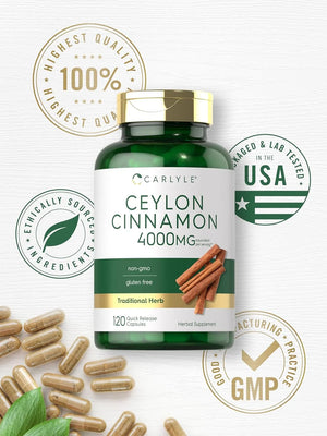 CARLYLE - Carlyle Ceylon Cinnamon 4000Mg. 120 Capsulas - The Red Vitamin MX - Suplementos Alimenticios - {{ shop.shopifyCountryName }}