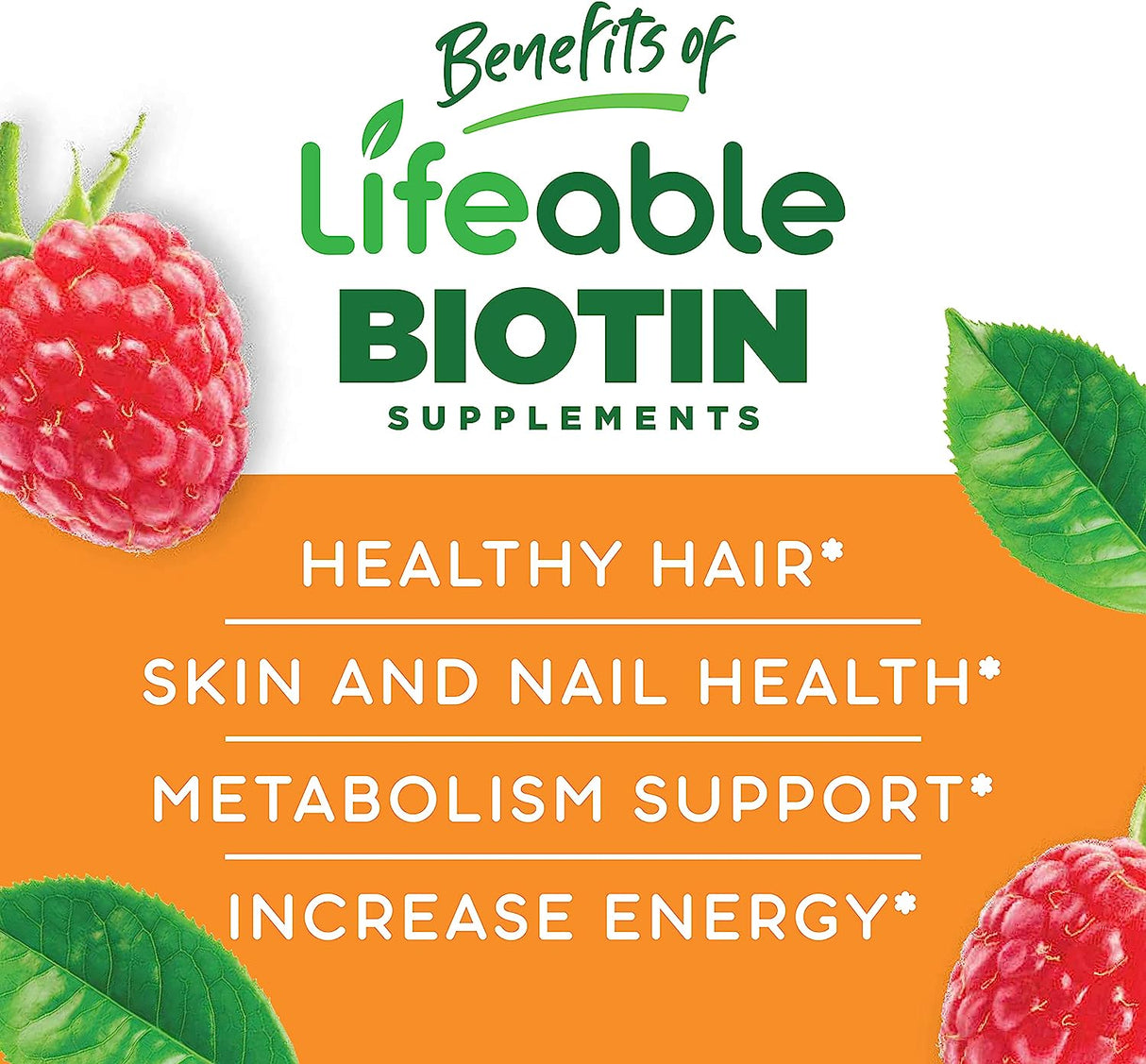 Lifeable Biotin Gummies for Kids 5,000 mcg 90 Gomitas - The Red Vitamin MX - Suplementos Alimenticios - LIFEABLE