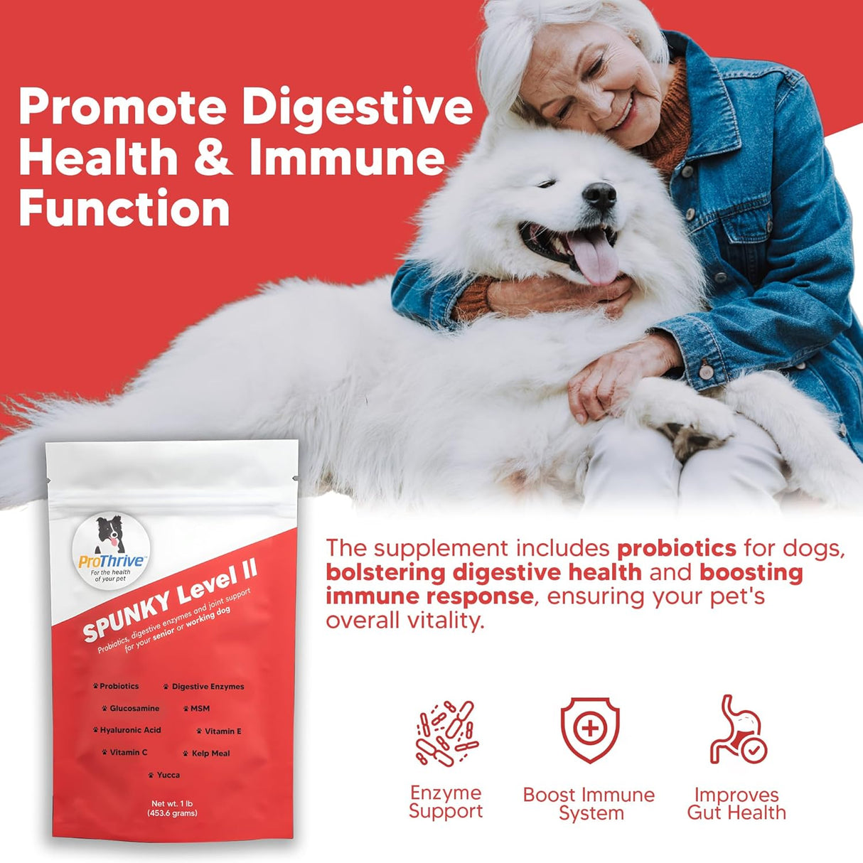 Equerry's Spunky Level II Hip and Joint Supplement for Dogs 453Gr.