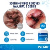 PET MD - Pet MD Cat and Dog Advanced Ear Cleaner Wipes 100 Toallitas - The Red Vitamin MX - Cuidado Del Oído De Perros - {{ shop.shopifyCountryName }}