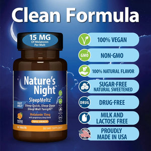 NATURE'S NIGHT - Nature's Night Triple Strength Quick Dissolve Melatonin 15Mg. 90 Tabletas - The Red Vitamin MX - Suplementos Alimenticios - {{ shop.shopifyCountryName }}