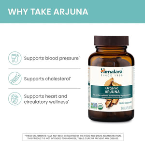 HIMALAYA - Himalaya Organic Arjuna for Cardiac Wellness and Blood Pressure Maintenance 60 Tabletas - The Red Vitamin MX - Suplementos Alimenticios - {{ shop.shopifyCountryName }}