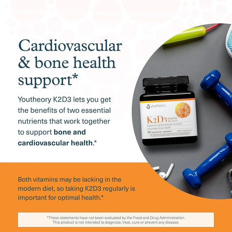 YOUTHEORY - Youtheory K2D3 60 Capsulas - The Red Vitamin MX - Suplementos Alimenticios - {{ shop.shopifyCountryName }}