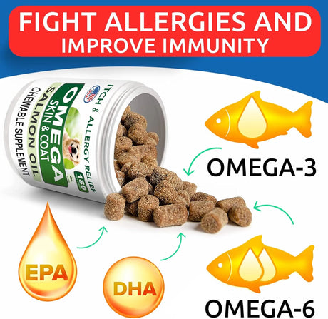 BARK&SPARK - BARK&SPARK Omega 3 for Dogs Alaskan Salmon Flavor 180 Masticables - The Red Vitamin MX - Aceite De Pescado Para Perros - {{ shop.shopifyCountryName }}