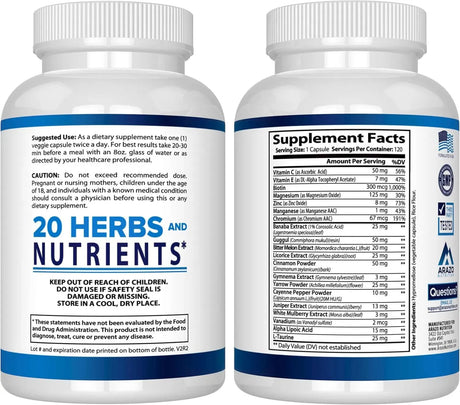 ARAZO NUTRITION - Arazo Nutrition Blood Sugar 365 120 Capsulas - The Red Vitamin MX - Suplementos Alimenticios - {{ shop.shopifyCountryName }}