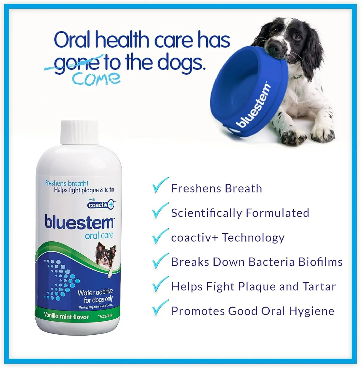 BLUESTEM - Bluestem Pet Water Additive Oral Care Dogs Only Vanilla Mint 500Ml. - The Red Vitamin MX - Cuidado Dental Para Perros - {{ shop.shopifyCountryName }}
