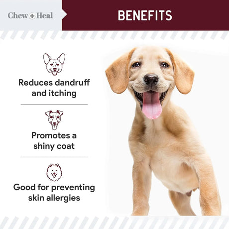 CHEW + HEAL - Chew + Heal Labs Omega Treats for Skin and Coat Lamb Flavor 180 Masticables - The Red Vitamin MX - Aceite De Pescado Para Perros - {{ shop.shopifyCountryName }}
