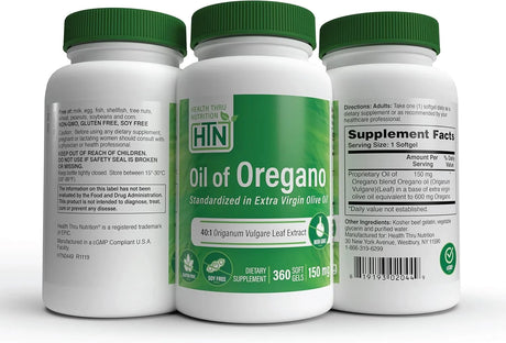 HEALTH THRU NUTRITION - Health Thru Nutrition Oil of Oregano 360 Capsulas Blandas - The Red Vitamin MX - Suplementos Alimenticios - {{ shop.shopifyCountryName }}