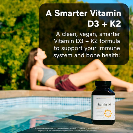 SMARTER NUTRITION - Smarter Nutrition Vegan Vitamin D3 5000 IU + Vitamin K2 1100mcg 60 Capsulas Blandas 3 Pack - The Red Vitamin MX - Suplementos Alimenticios - {{ shop.shopifyCountryName }}