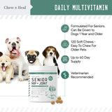 CHEW + HEAL - Chew + Heal Labs Senior Hip and Joint Chicken Flavor 120 Masticables - The Red Vitamin MX - Cuidado De Cadera Y Articulaciones Para Perros - {{ shop.shopifyCountryName }}
