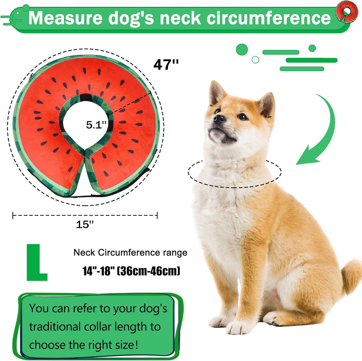 Cneo Recovery Donut Collar WATERMELON SMALL